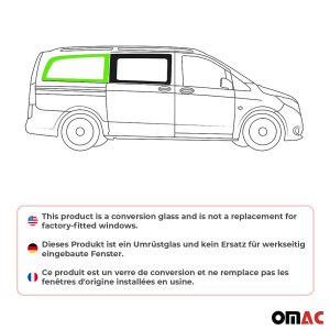 Mercedes Metris Rear Side Fixed Glass - Right - Omac - Galaxy - 2016 Mercedes Metris Rear Side Fixed Glass - Right - Omac - Galaxy - 2016